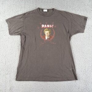 Vintage Napoleon Dynamite Shirt Mens‎ Large Brown Dang Tee Movie Graphic 2000s